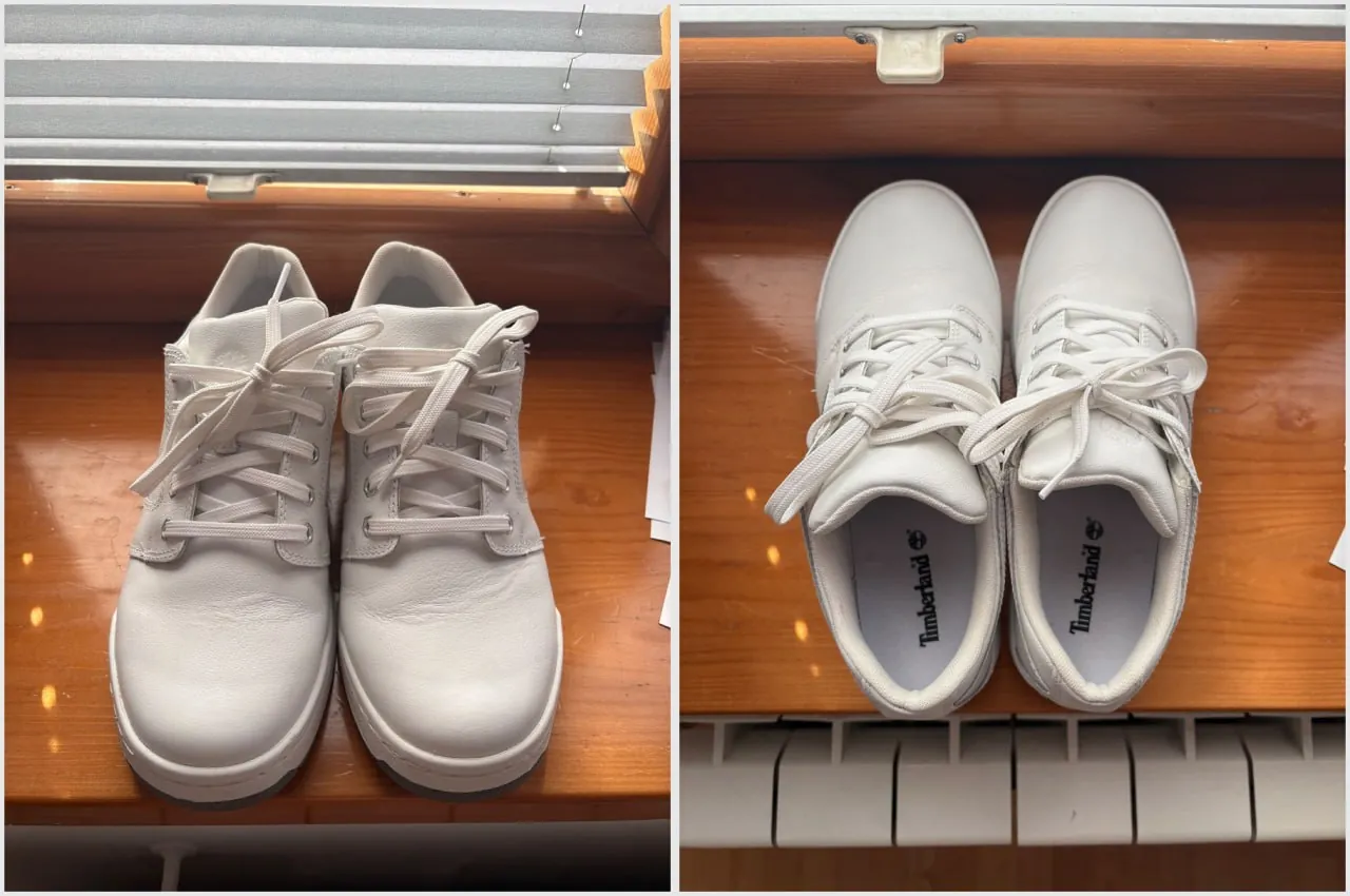 Кроссовки Timberland белые кожаные EU 42 1