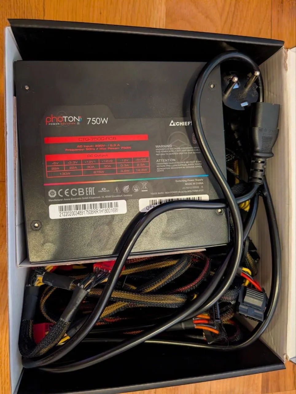 Видеокарта RTX 3070 ASUS TUF 8GB и БП Chieftec 750W 3