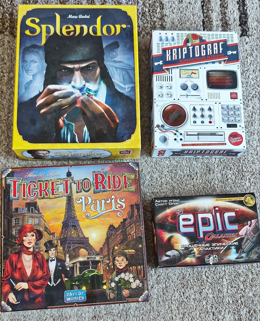 Настольные игры Splendor Ticket to Ride Криптограф и другие 1