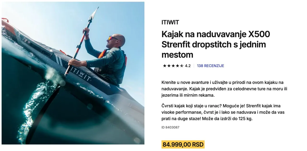 Надувной каяк Itiwit X500 v4 1