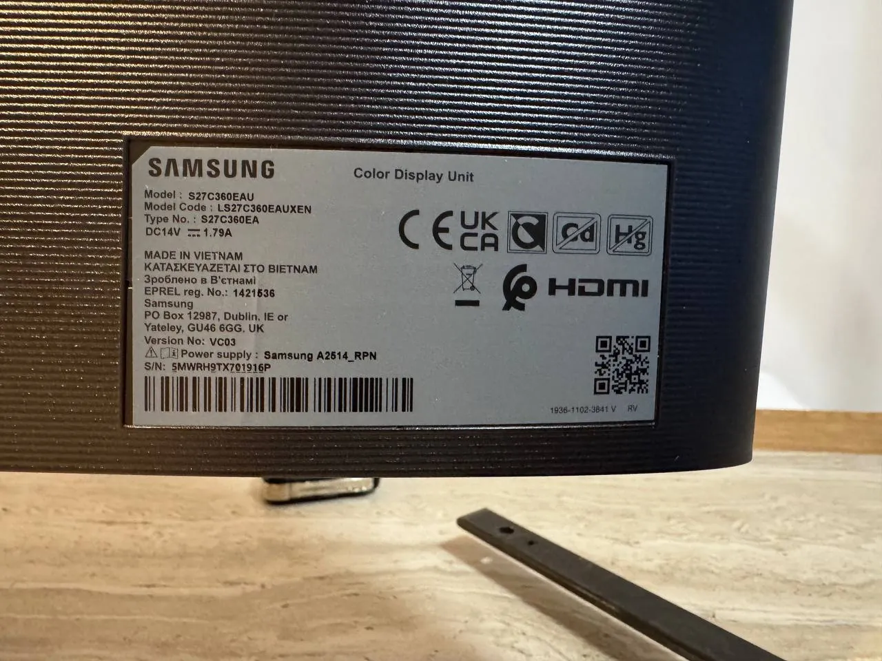 Монитор Samsung 27" Curved 75Hz S27C360EAU 3