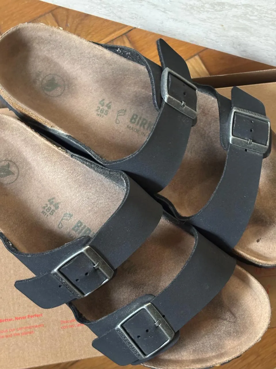 Сандалии Birkenstock Arizona Vegan размер 44 чёрные 6