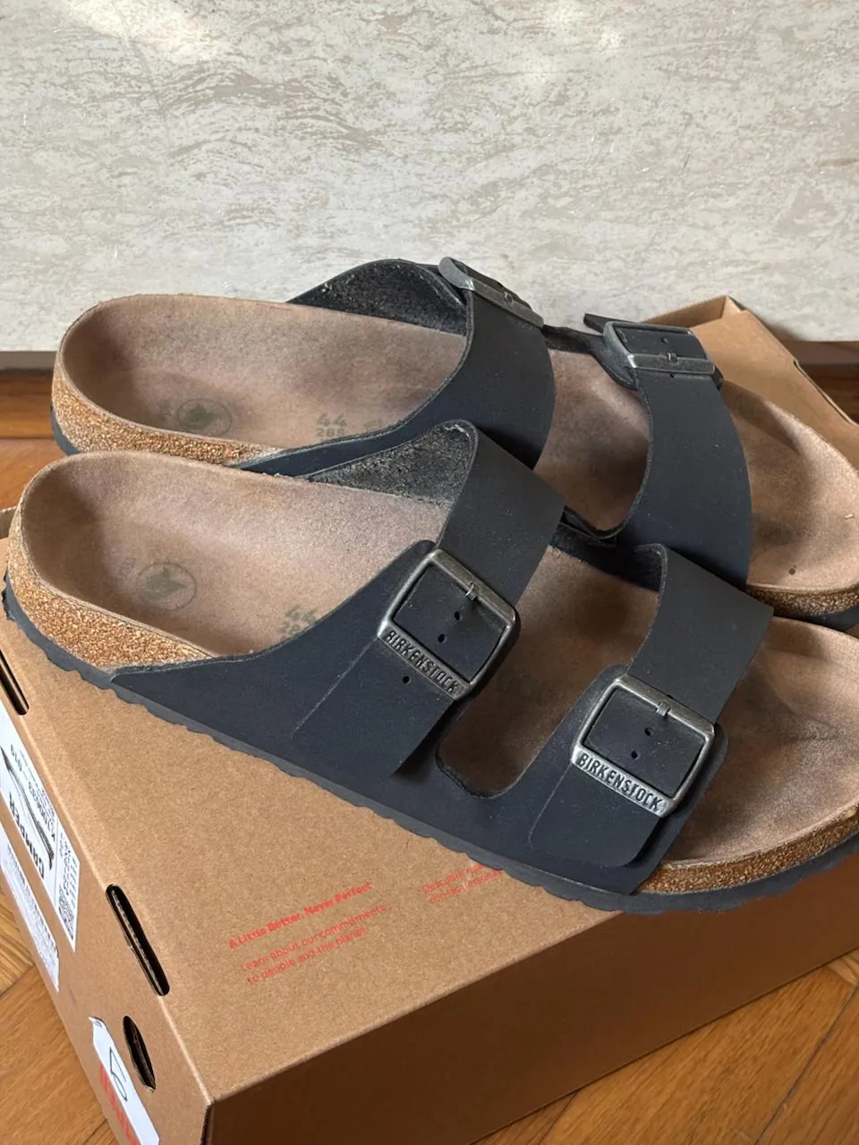 Сандалии Birkenstock Arizona Vegan размер 44 чёрные 5