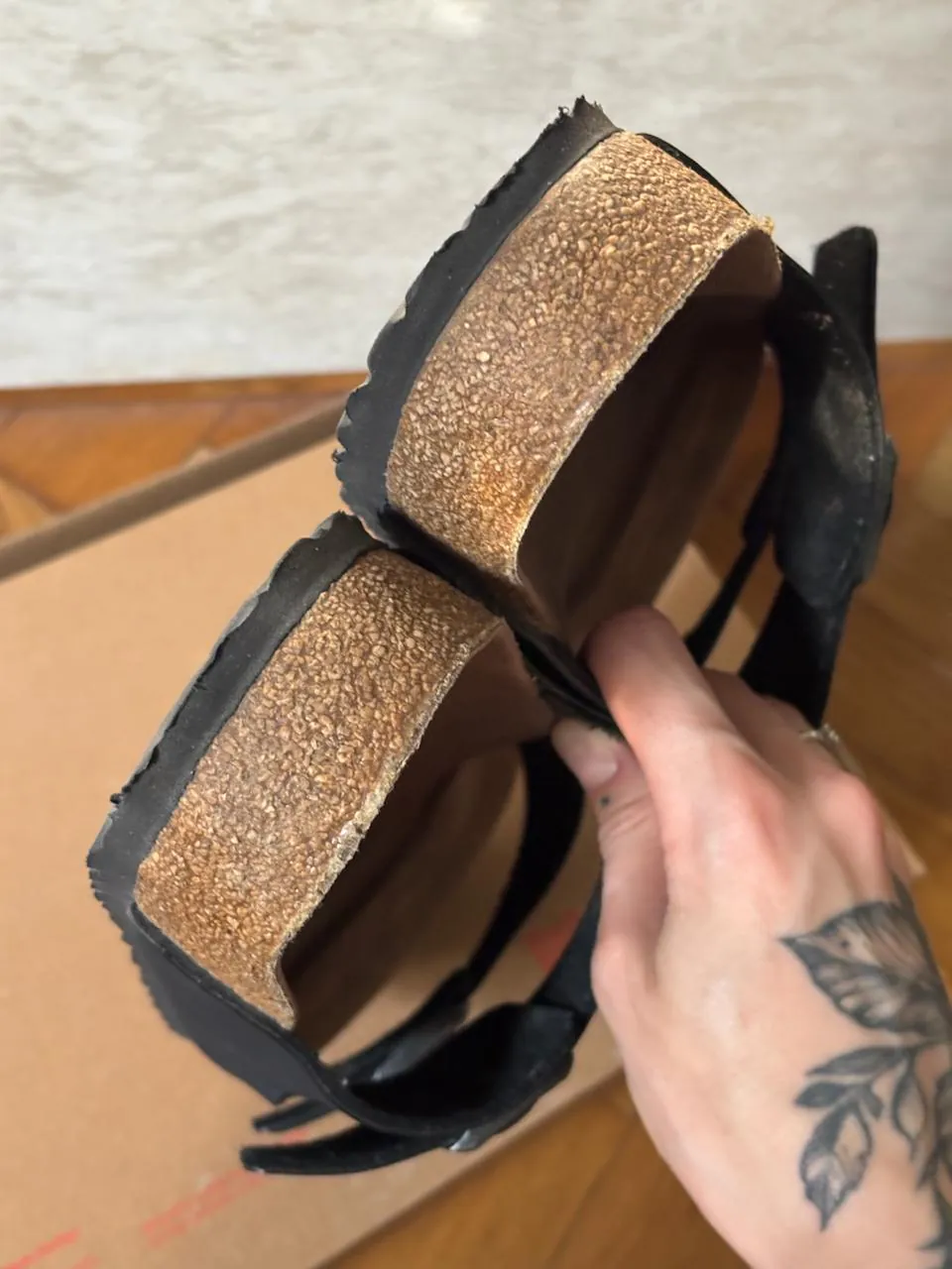 Сандалии Birkenstock Arizona Vegan размер 44 чёрные 4