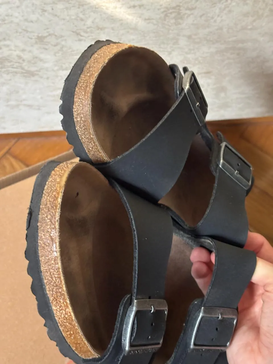 Сандалии Birkenstock Arizona Vegan размер 44 чёрные 3