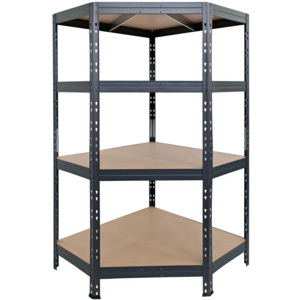 Угловой металлический стеллаж 180x90x90x45 4 уровня 1