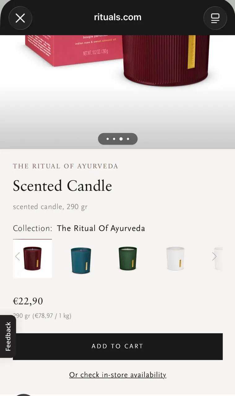 Свеча Rituals Ritual of Ayurveda 140 г 3