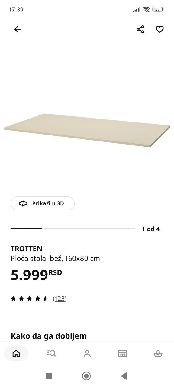 Рабочий стол IKEA TROTTEN б/у отличное состояние 2