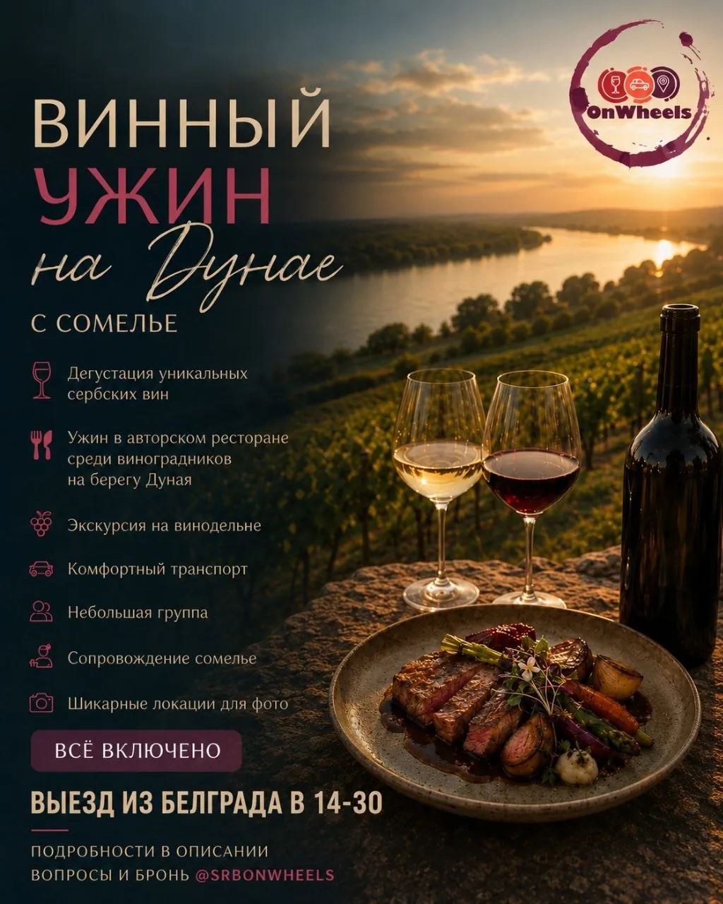 Экскурсия на виноградники ужин дегустация 1