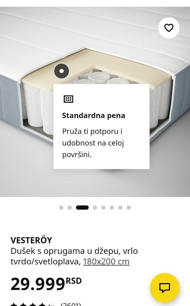 Матрас IKEA 180×200 3