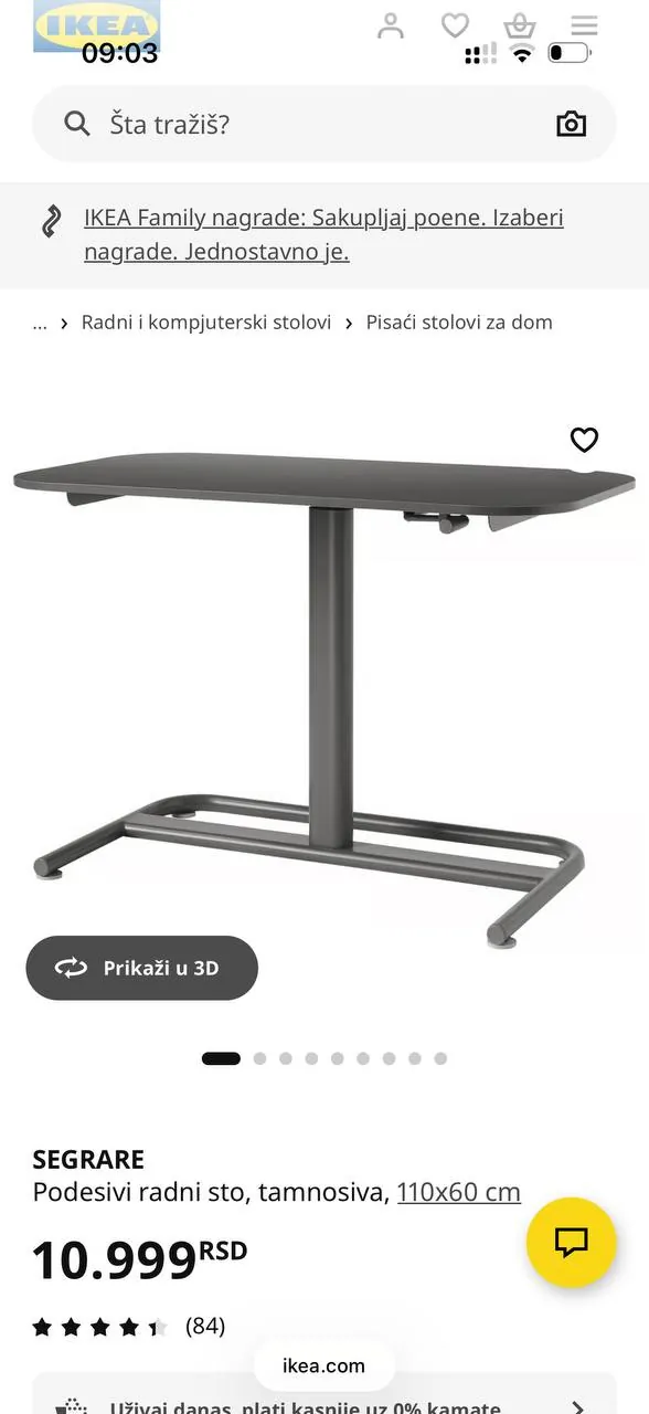 Стол IKEA SEGRARE с регулировкой высоты 7