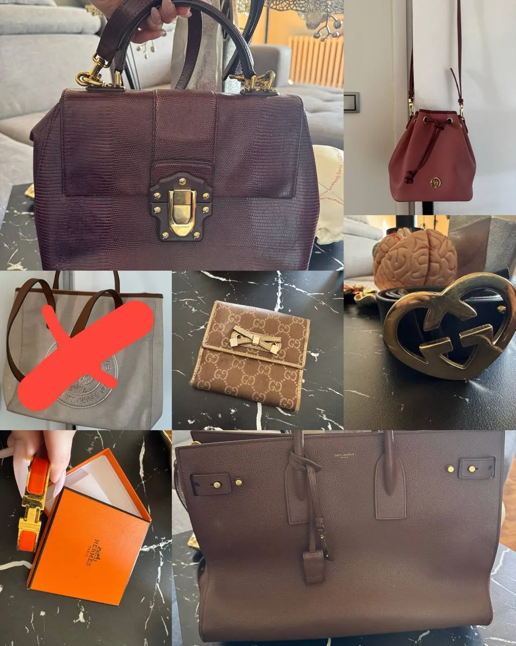 Сумки Gucci YSL DG ремень браслет Hermes 1