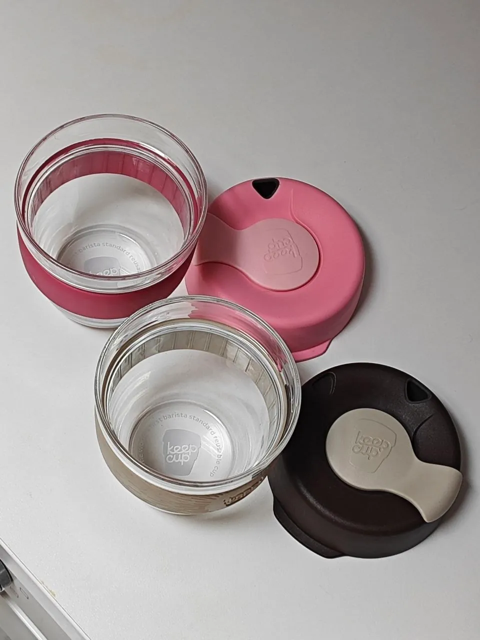 Кофейная чашка KeepCup 227 мл бежевая и розовая 2