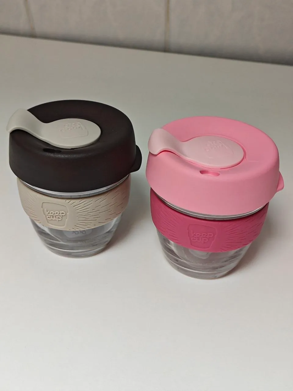 Кофейная чашка KeepCup 227 мл бежевая и розовая 1