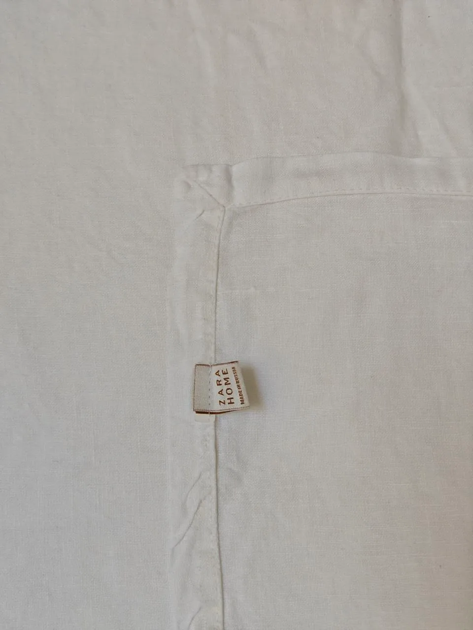Белая скатерть Zara Home 100% лён 170×250 см 3