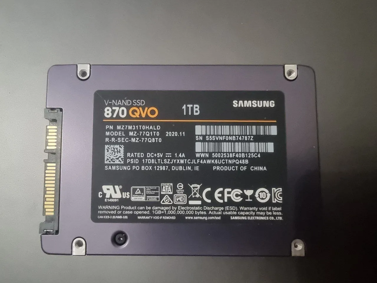 SSD Kingston 240GB и Samsung 870 QVO 1TB 1