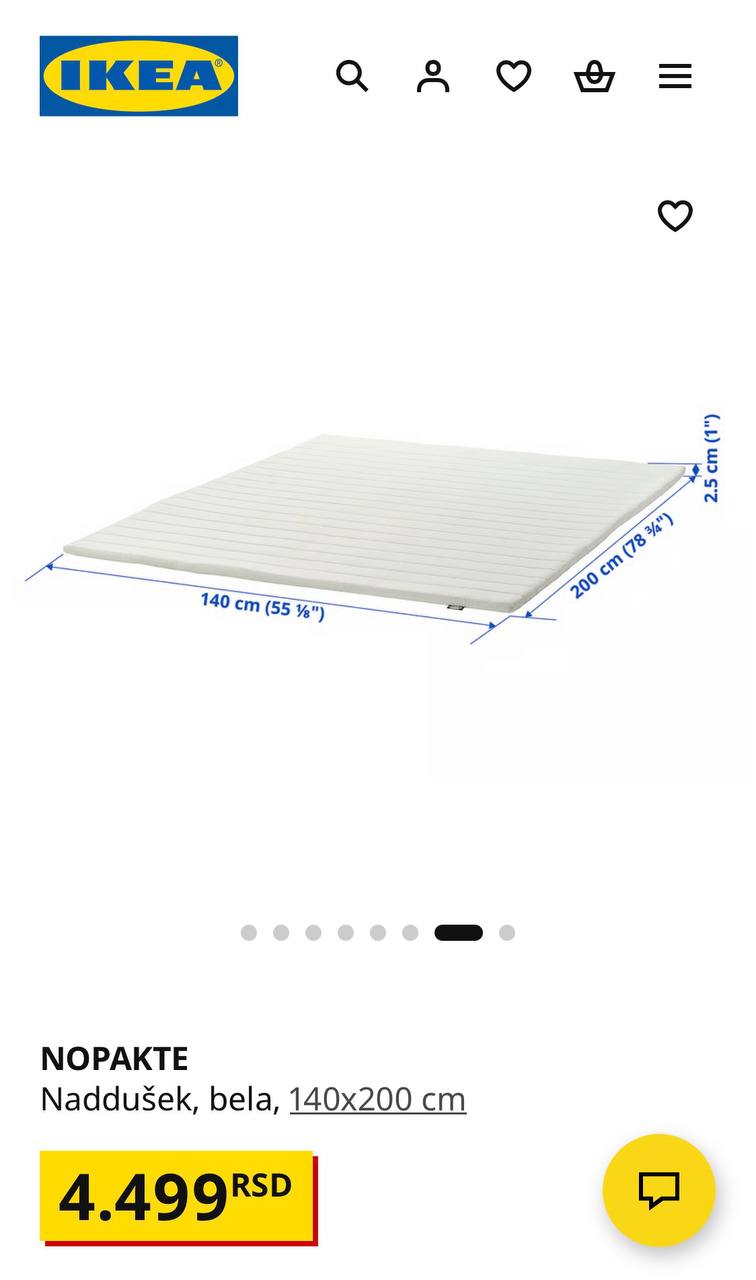 Матрас Икеа тонкий 3