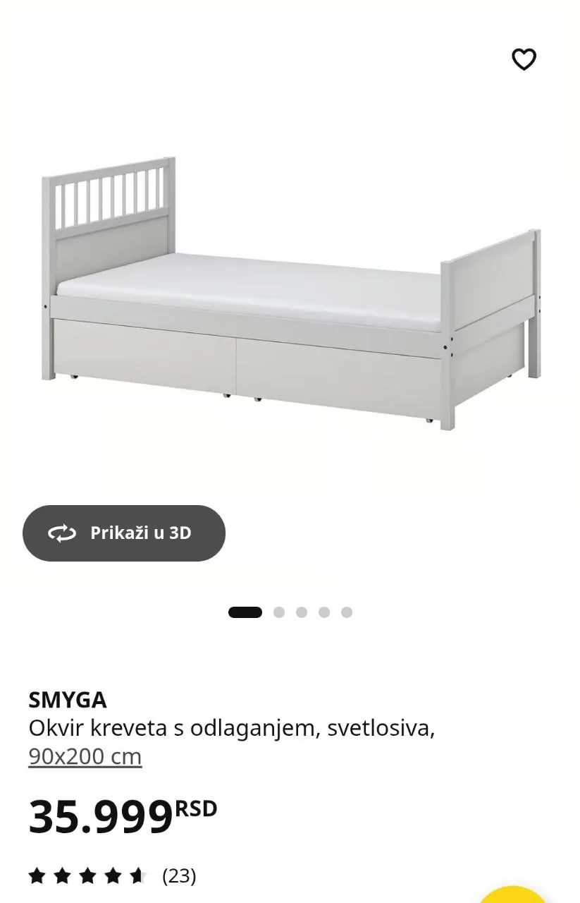 Кровать IKEA 200x90 с ящиками и матрасом 2