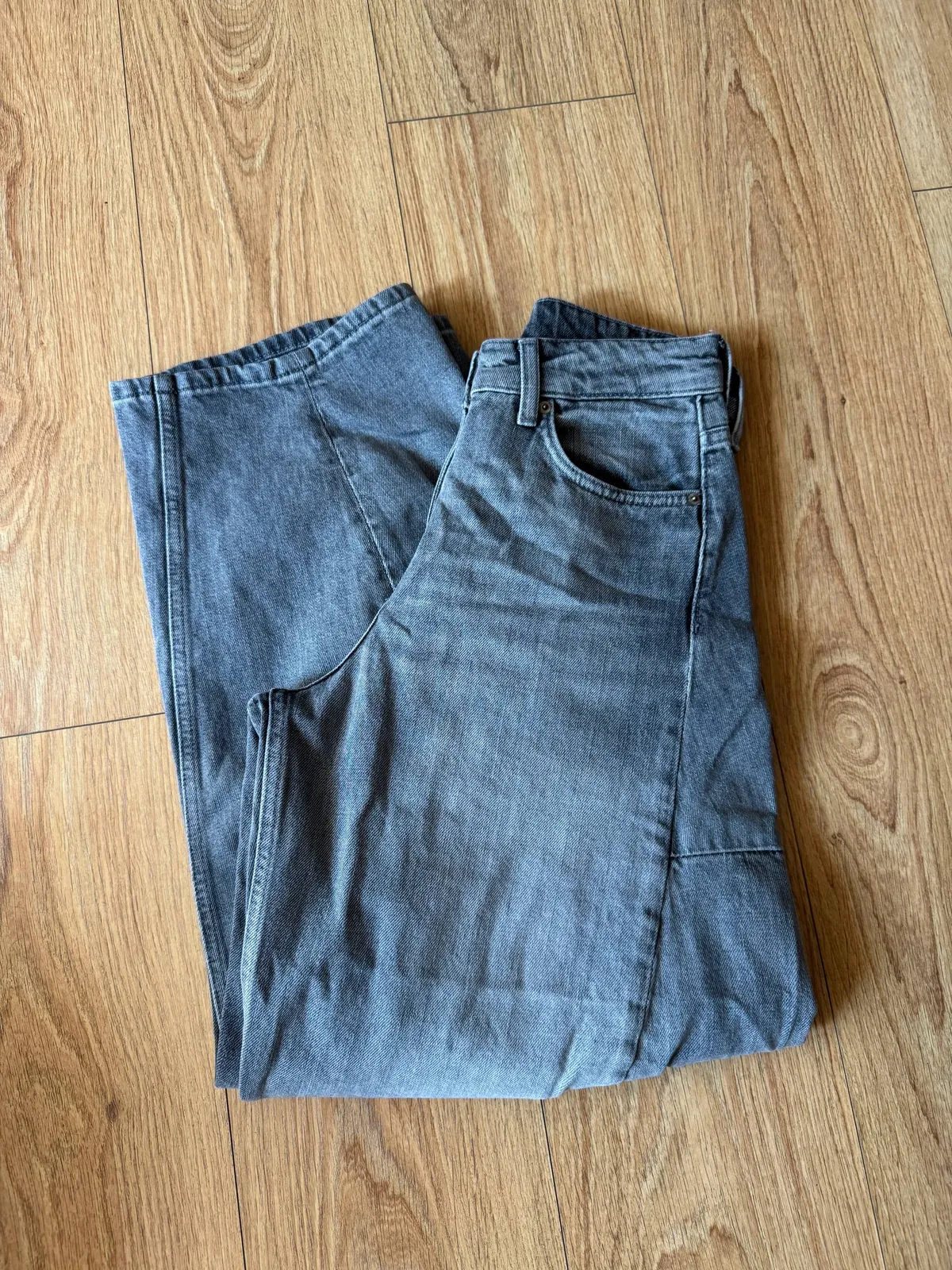 Джинсы Zara Ankle Balloon серые размер 34 1