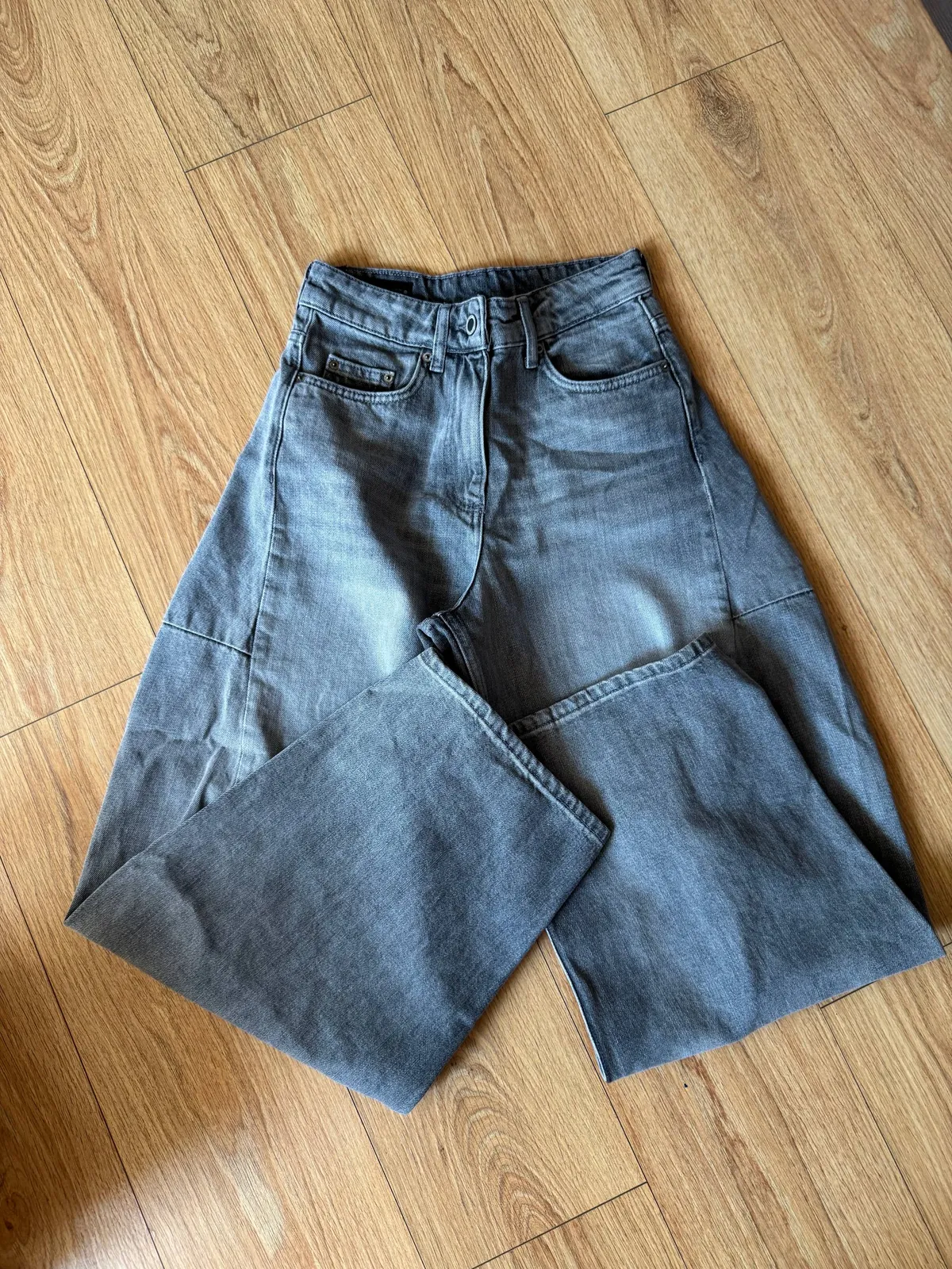 Джинсы Zara Ankle Balloon серые размер 34 2