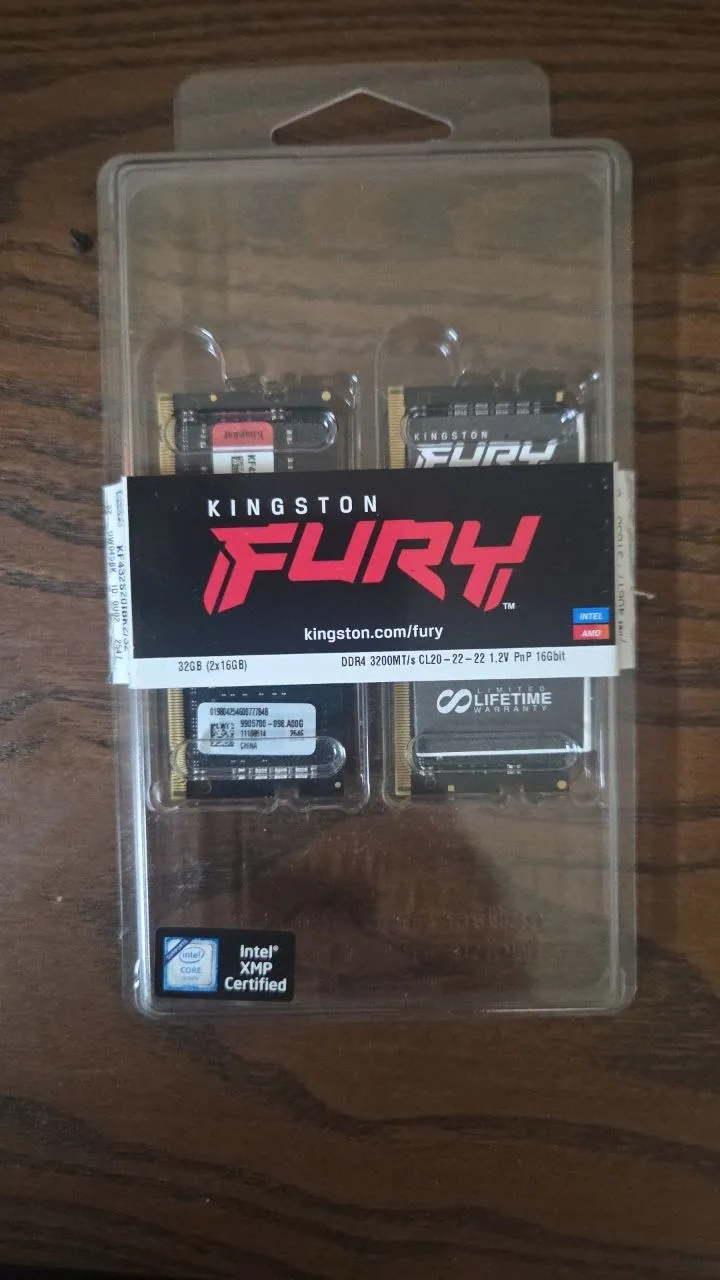 Оперативная память DDR4 32GB 3200MHz Kingston 1