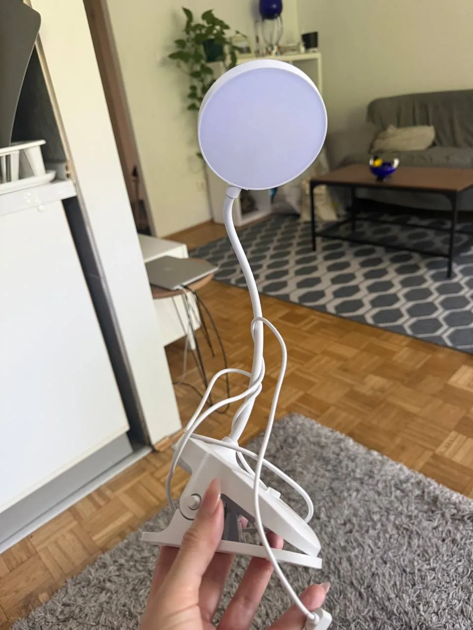 LED-лампа на гибкой ножке с прищепкой 1