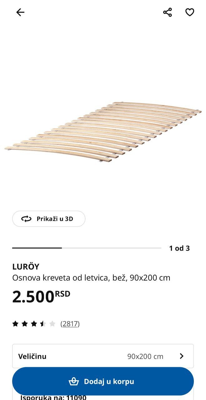 продаю однушку-кровать ikea neiden 90x200 3