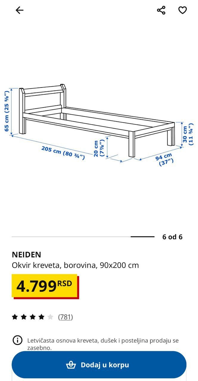 продаю однушку-кровать ikea neiden 90x200 2
