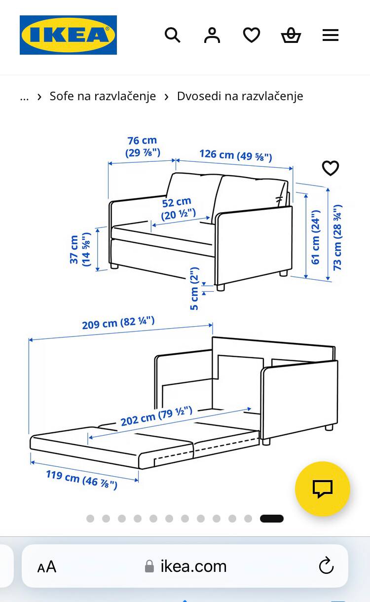 Раскладной диван IKEA 5