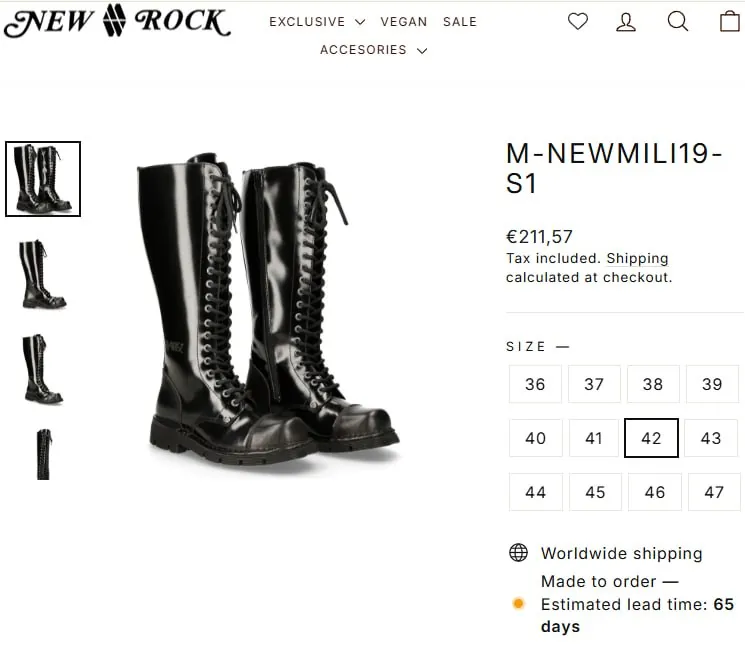 New Rock NewMili19-S1 ботинки мужские 42 1