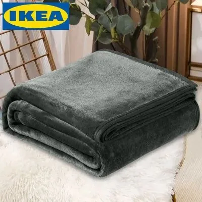 Плед IKEA тёмно-зелёный 160x250 1