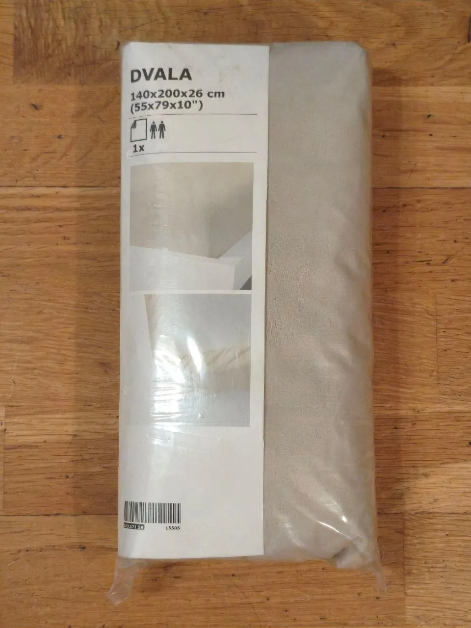 Простыня на резинке IKEA DVALA 140x200 новая 1