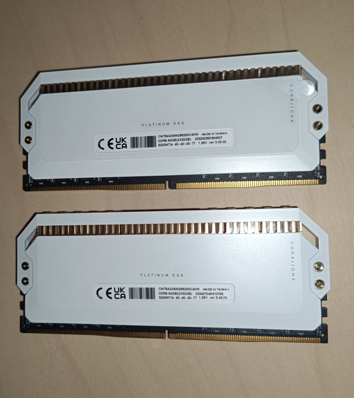 Corsair dominator platinum RGB 64GB 2