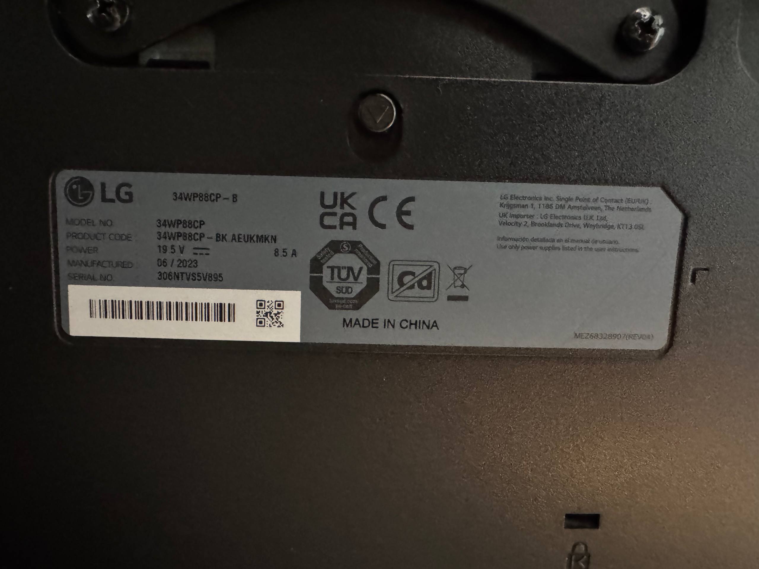 LG UltraWide Monitor Ergo 34” 4