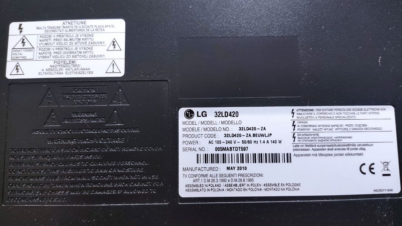 LG телевизор 32" 6