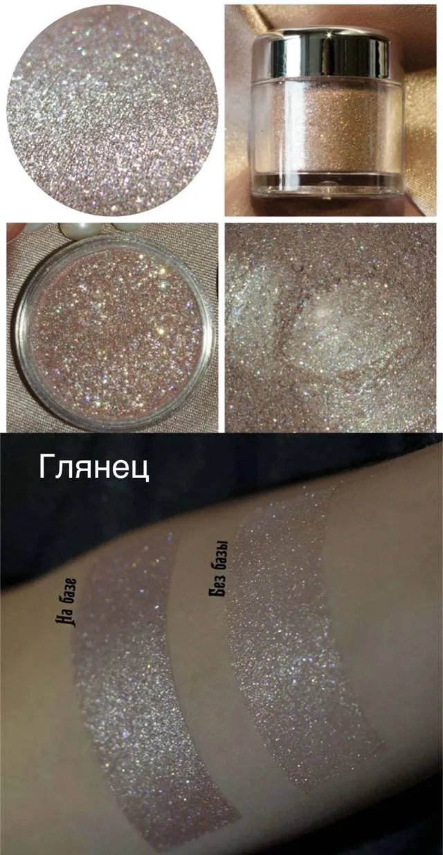 Минеральные тени Ashera 5 цветов и кисточка 2