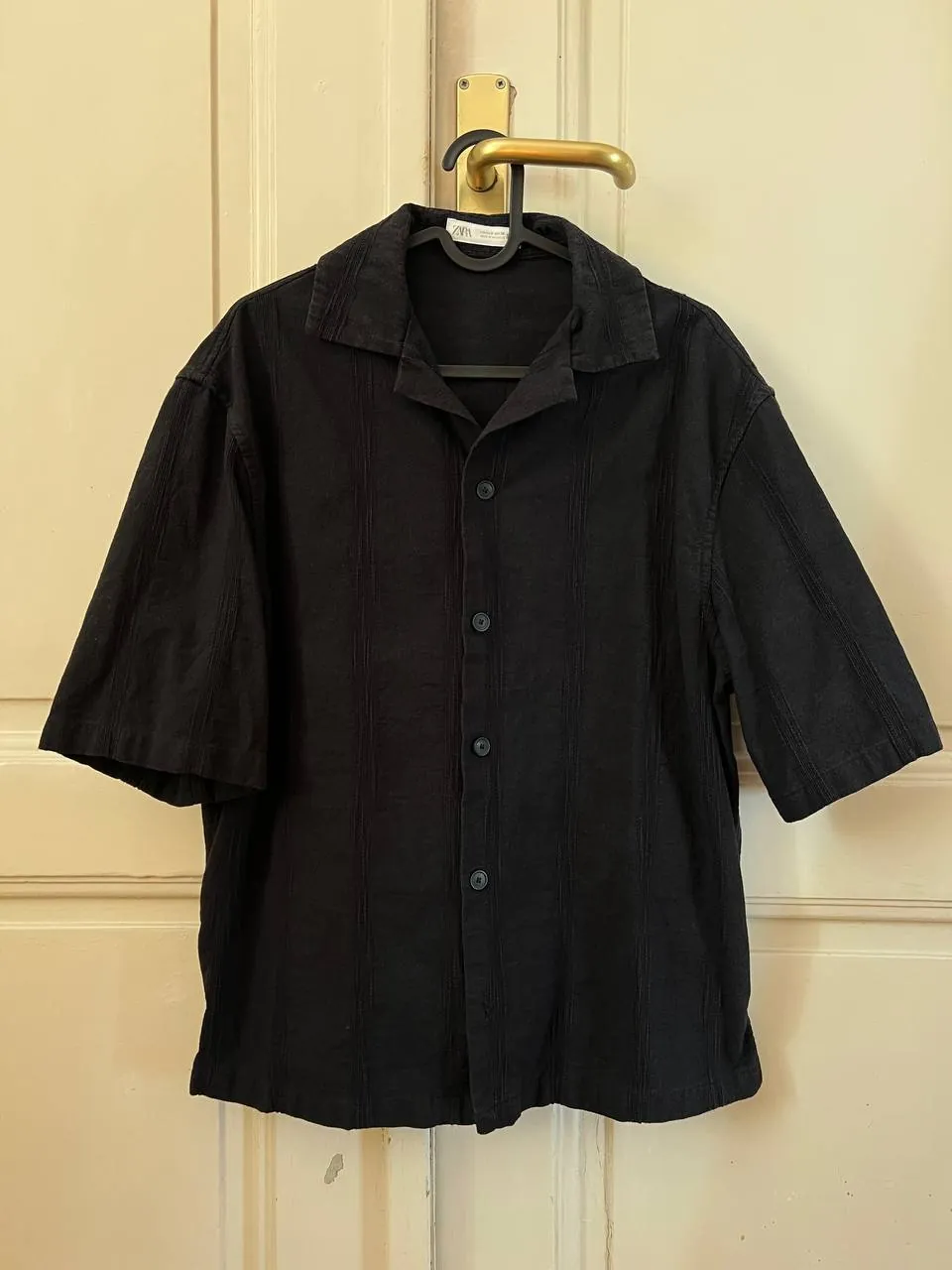Мужская рубашка ZARA хлопок лён 1