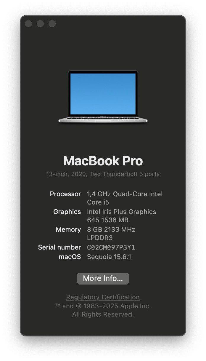 MacBook Pro 13" 2020 2