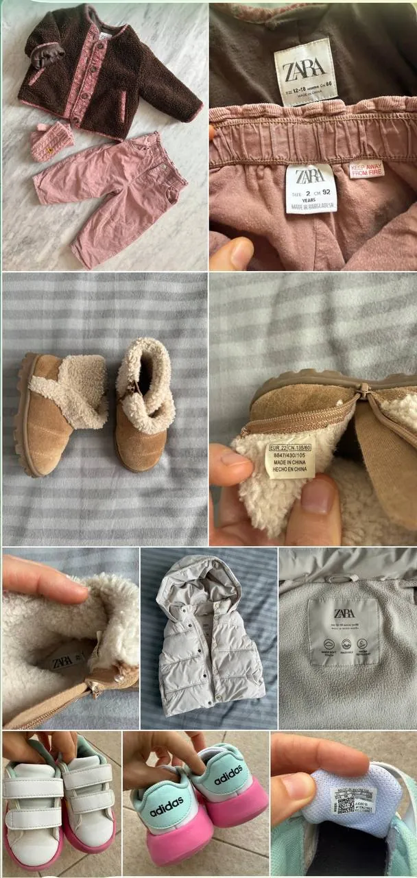 Детские вещи для малышки ZARA adidas 1