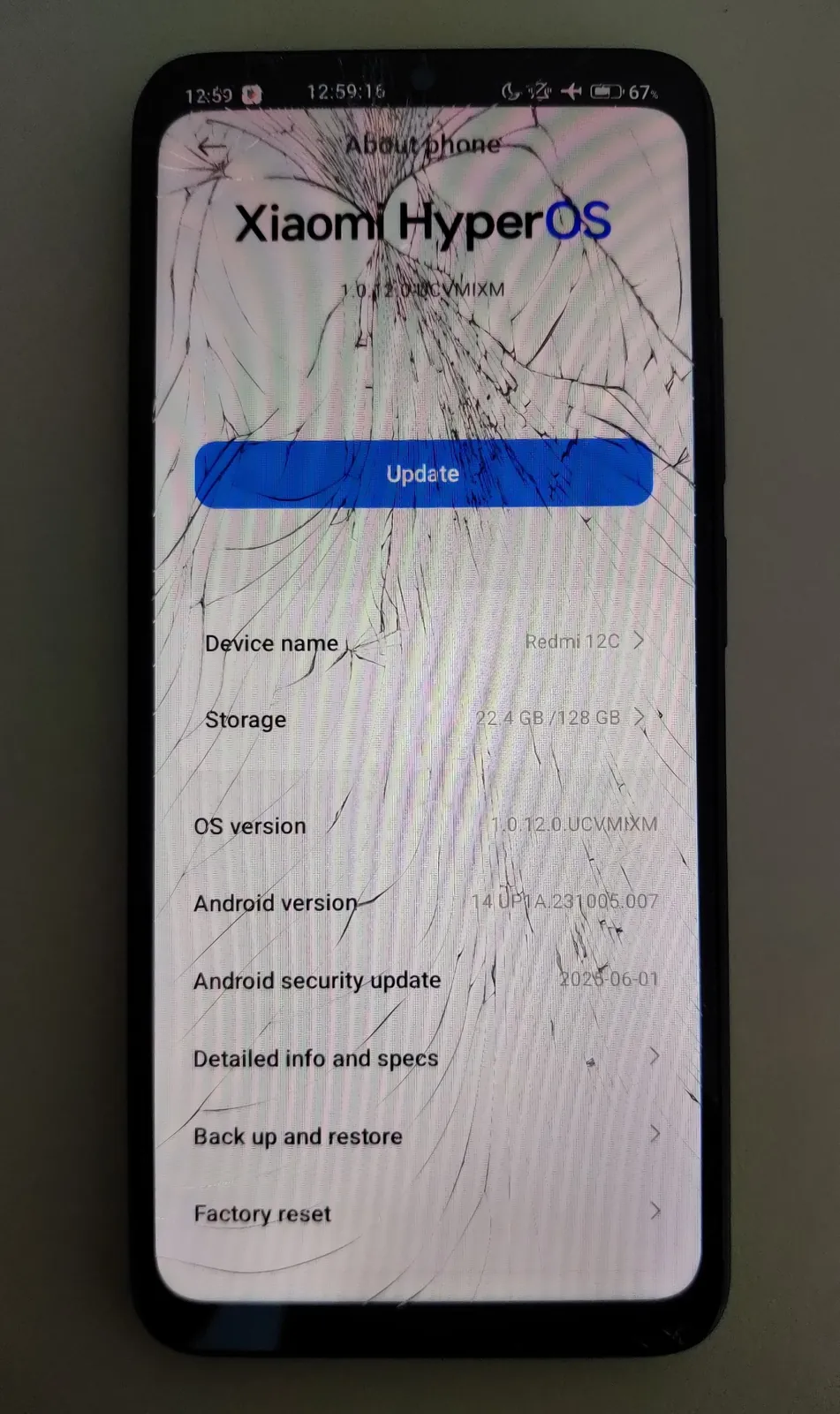 Xiaomi Redmi 12C 4/128 разбит экран тачскрин работает Белград 4