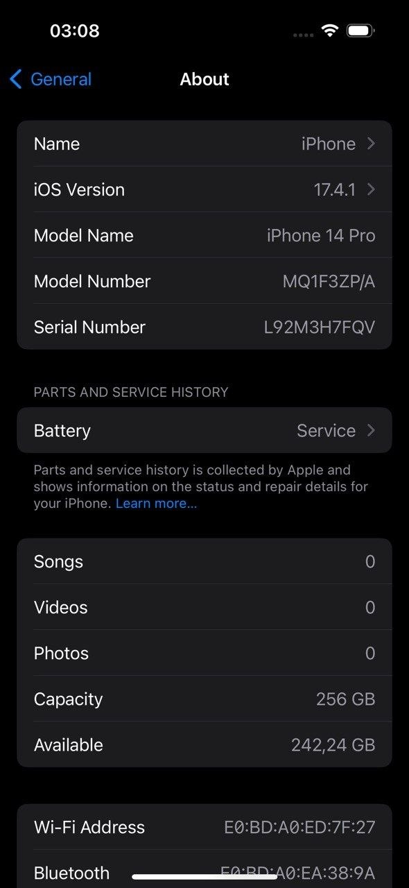 iPhone 14 Pro 256gb 4
