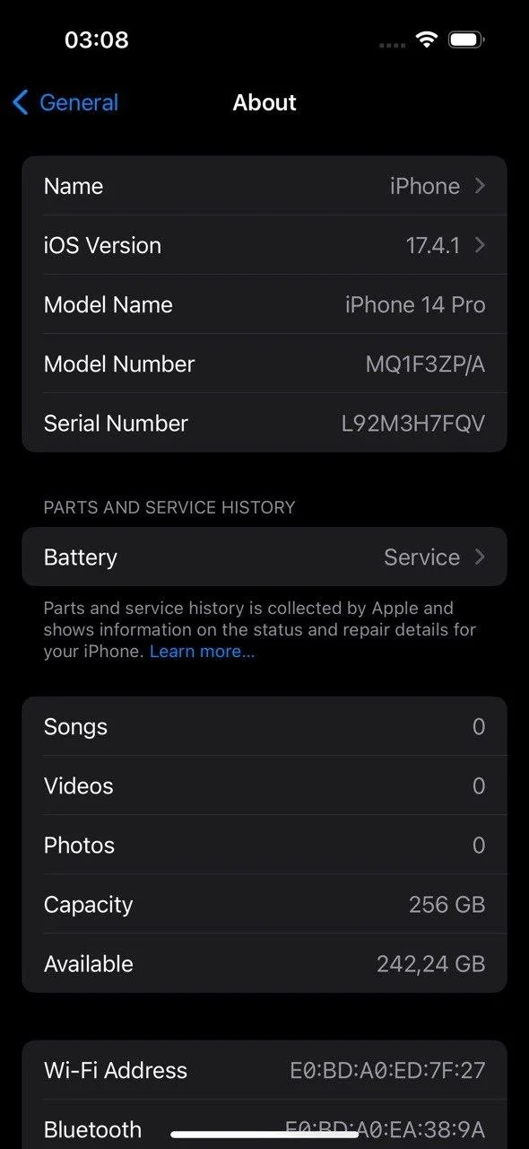 iPhone 14 Pro 256gb 4