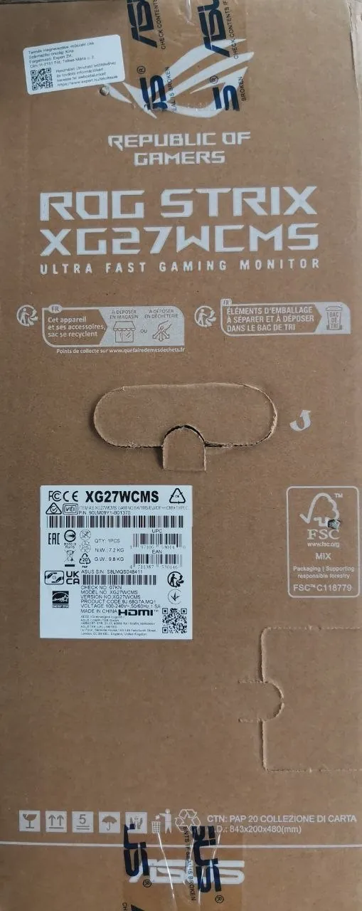 Монитор ASUS ROG Strix XG27WCMS 27 QHD 280Hz новый 3
