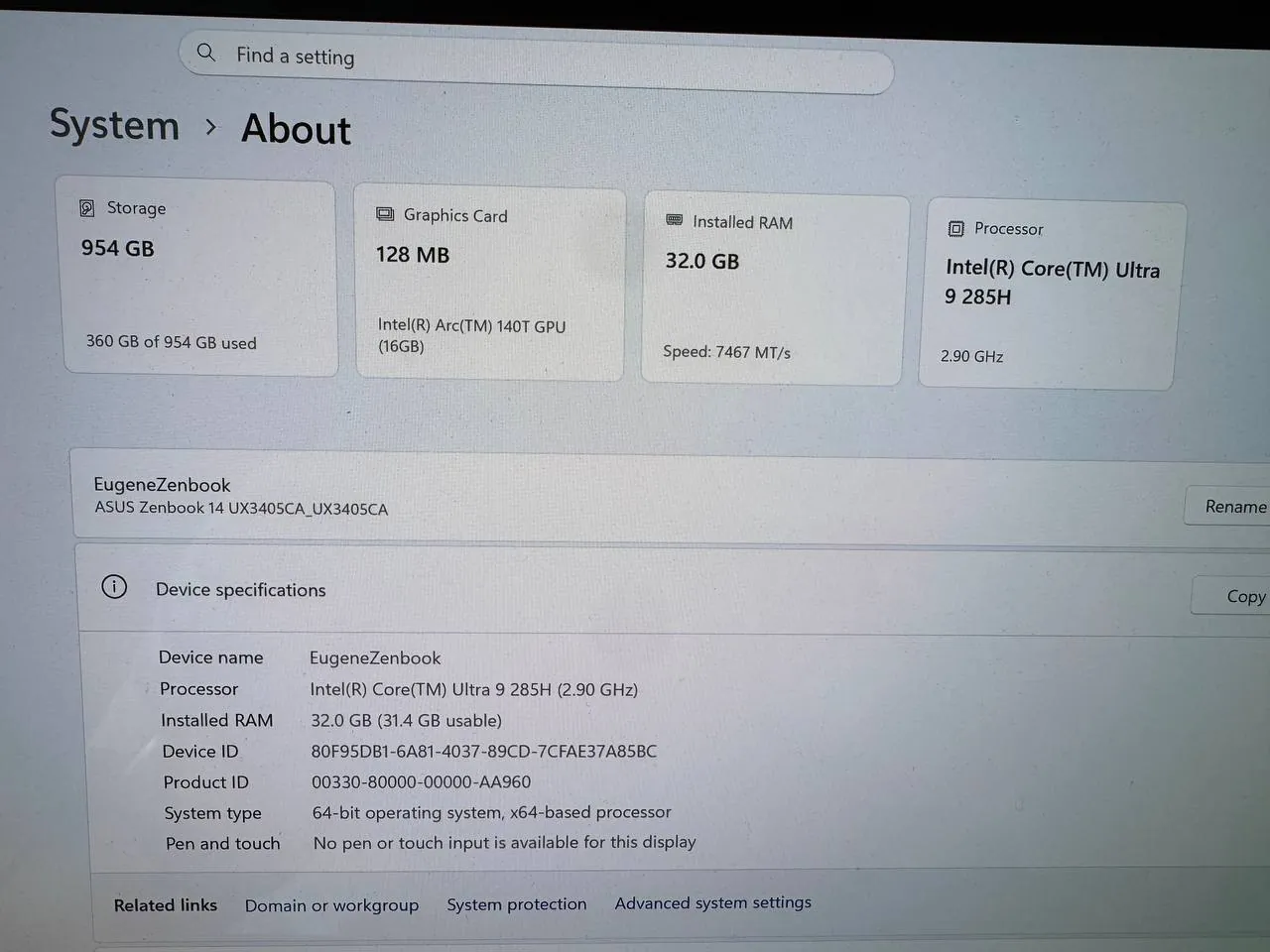 Ноутбук ASUS Zenbook 14 OLED 2025 Core Ultra 9 32GB 1TB 3