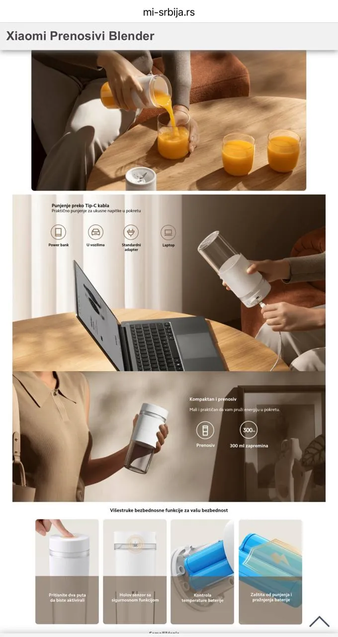 Портативный блендер Xiaomi как новый 5
