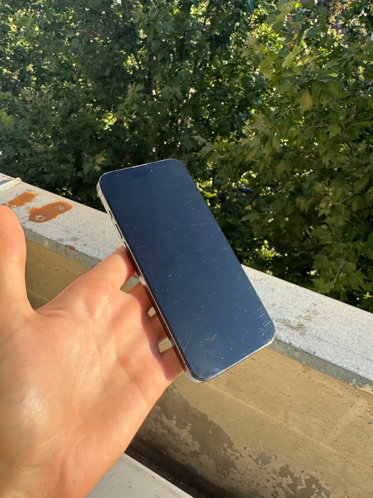 iPhone 15 Pro Max 256 ГБ трещина заднего стекла 1