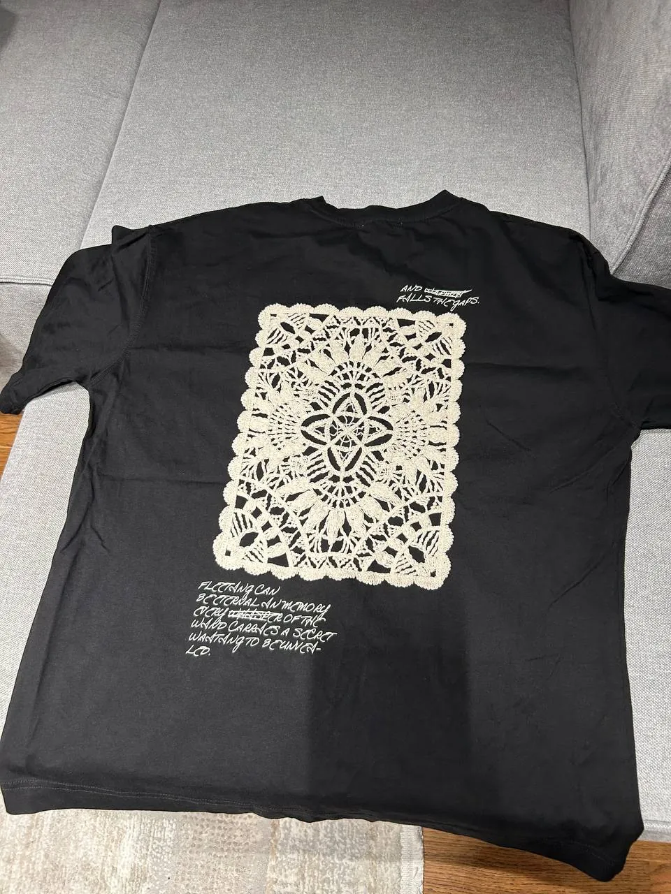 Футболка Zara мужская XL вязаный принт 2