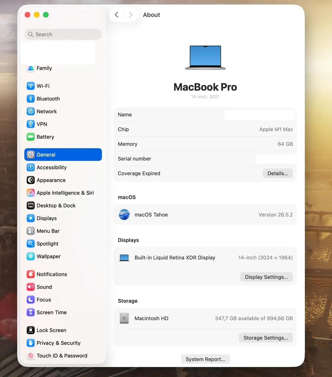 MacBook Pro 14 M1 Max 64 ГБ 1 ТБ Silver 6
