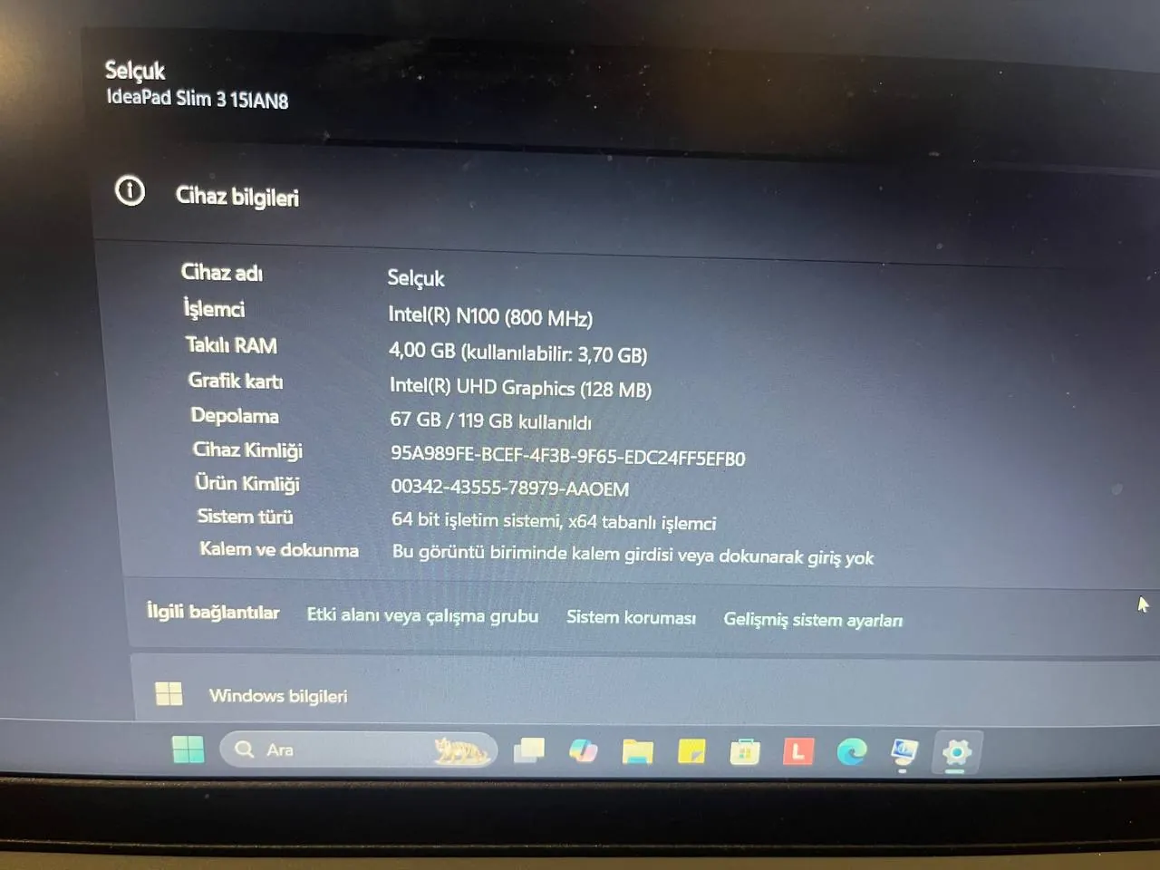 Ноутбук Lenovo IdeaPad Slim 3 15IAN8 6