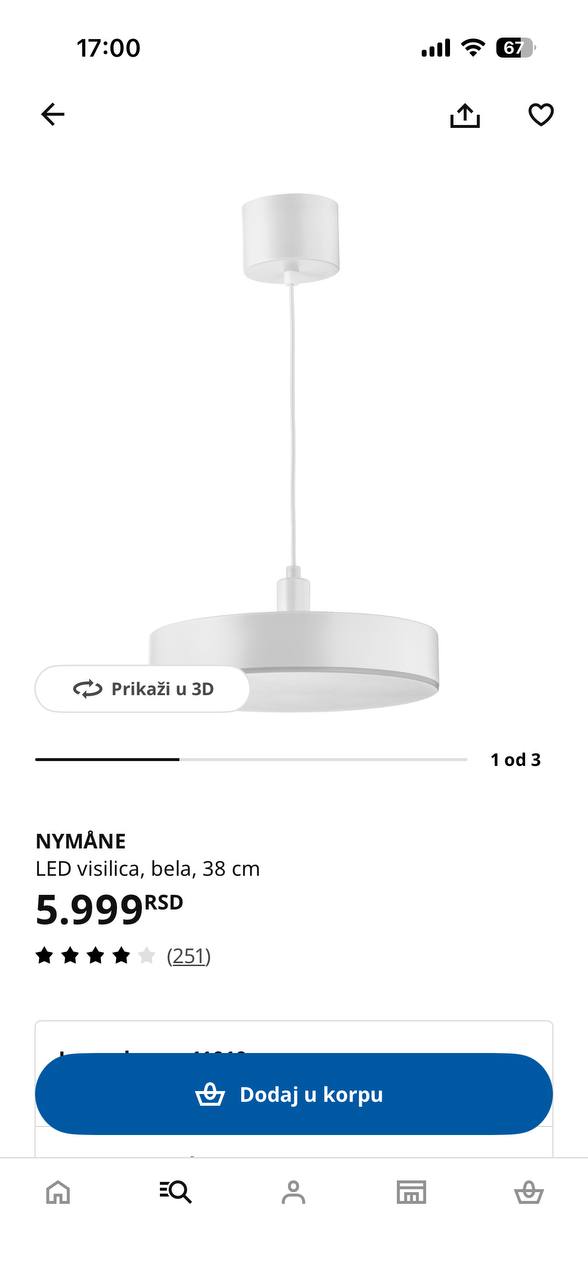 Лампа подвесная/люстра ikea nymane 2